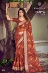 Tanya Vol 8 By Kashvi Dull Moss Viscose Border Printed Saree 
